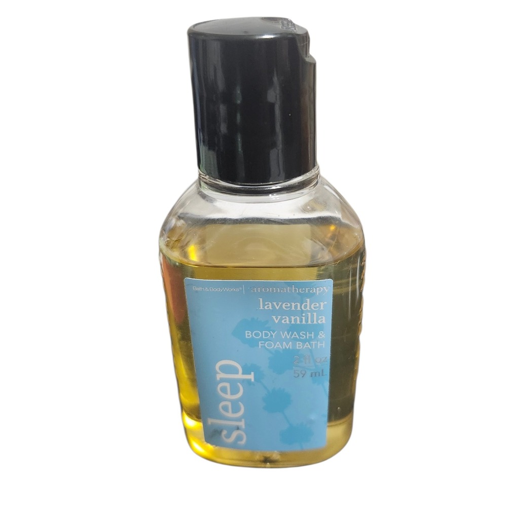 Bath & Body Works Aromatherapy Sleep LAVENDER VANILLA Body Wash Foam Bath 2 oz